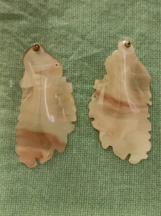 Orecchini resina foglia grande