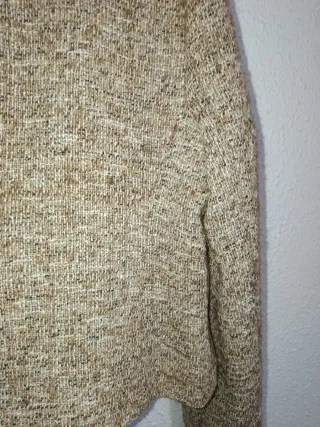 Chaqueta tweed beige y marrón