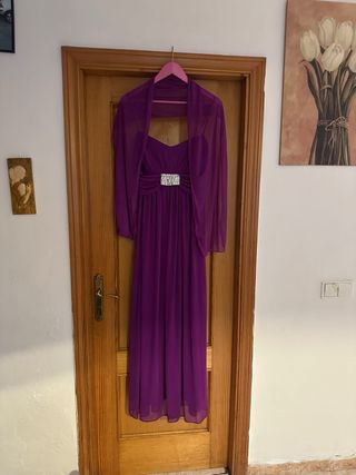 Vestido largo de fiesta morado