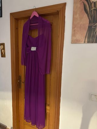 Vestido largo de fiesta morado
