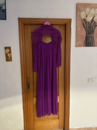 Vestido largo de fiesta morado