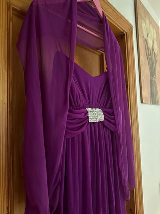 Vestido largo de fiesta morado