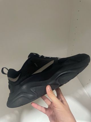 Zapatillas Dior B22 Negras y Plateadas