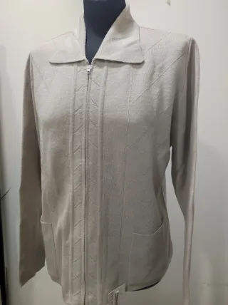 Chaqueta de punto beige T48
