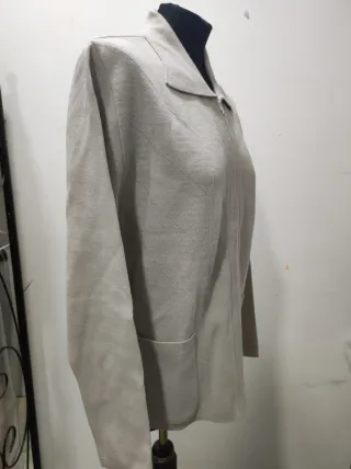 Chaqueta de punto beige T48