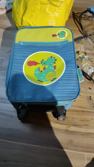 Maleta infantil Eureka Kids azul y verde