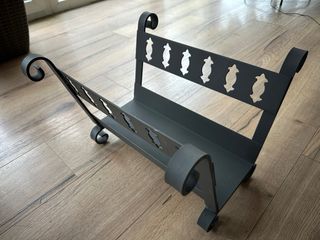 Cesta para leña Imex metal gris