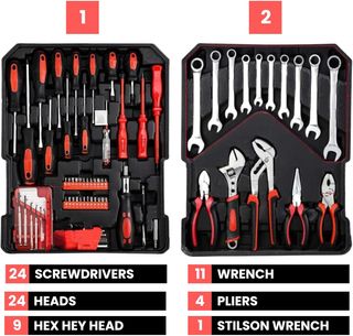 Maletín Herramientas 187 Pieza Cromo Vanadio NUEVO