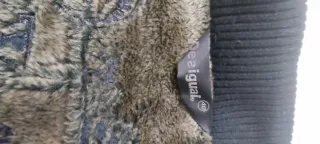 Chaquetón Desigual Piel Vuelta Negro/Gris