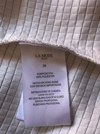 Vestido Zara gris y blanco