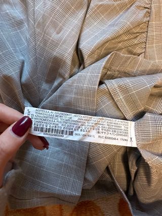 Vestido Zara gris y blanco