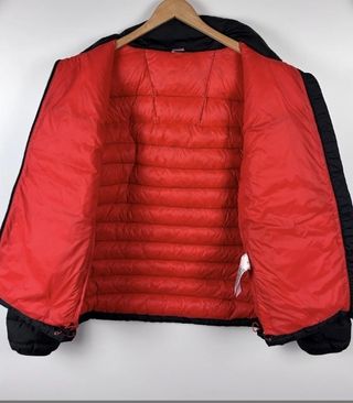Chaqueta Plumas Hombre Quechua Negra y Roja
