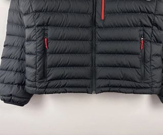 Chaqueta Plumas Hombre Quechua Negra y Roja