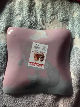 Piattino Natale Vetro Babbo Natale