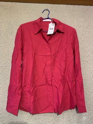 Camisa Mango Rosa Talla XS