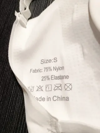 Sujetador sin costuras blanco talla S