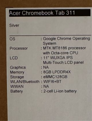 Acer Chromebook Tab 311