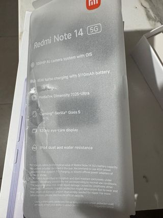 Xiaomi Redmi Note 14 5G Nero con custodia