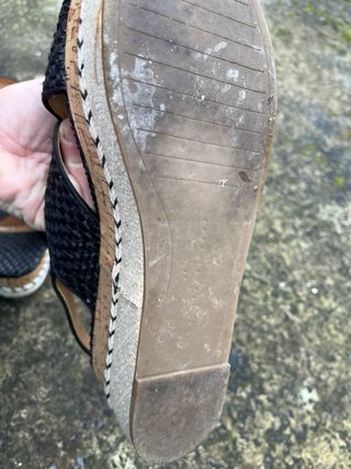 Sandalias Zara Talla 40 Cuña Tejidas