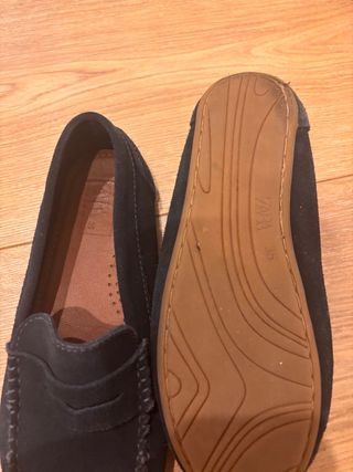Zapatos Zara niño ante azul talla 35