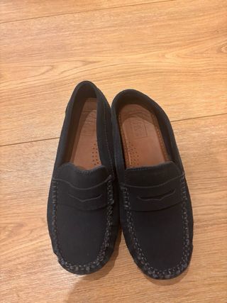 Zapatos Zara niño ante azul talla 35