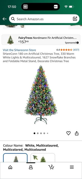 Árbol de Navidad 195cm Sin Estrenar
