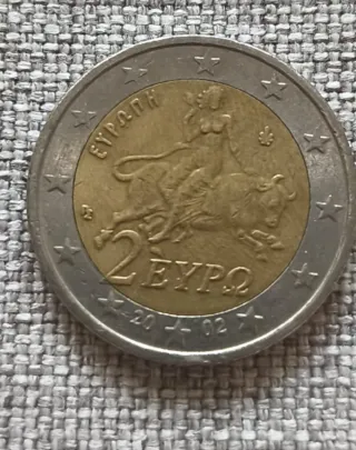 Moneda 2€ Grecia Europa 2002