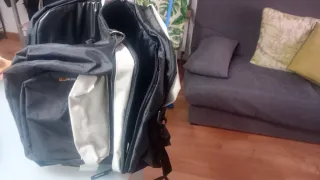 Bolsa de moto con múltiples bolsillos