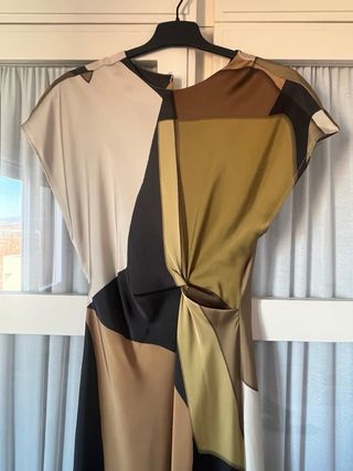 Vestido Zara Mujer Estampado Geométrico