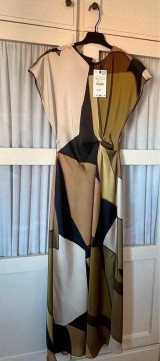 Vestido Zara Mujer Estampado Geométrico
