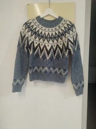 Jersey Bershka lana azul talla S