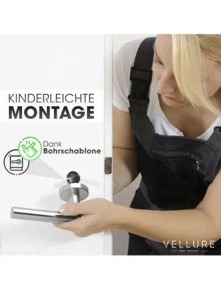 Juego Tirador Puerta Vellure Acero Inox