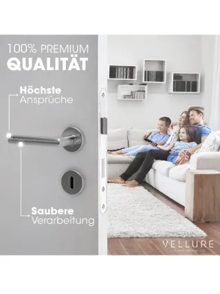 Juego Tirador Puerta Vellure Acero Inox