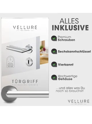 Juego Tirador Puerta Vellure Acero Inox