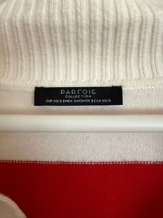 Camiseta Parfois rayas rojas y blancas