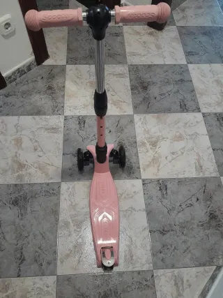 Patinete infantil rosa 3 ruedas