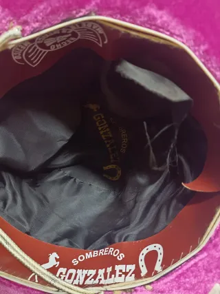 Sombrero Mexicano Rosa y Dorado