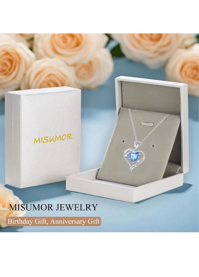 Collare Cuore in Argento 925 Donna con Rosa