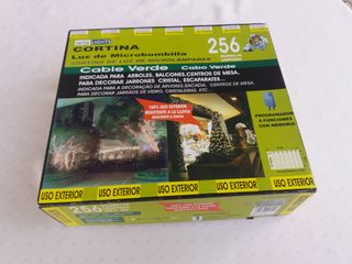 Cortina de luces 256 microbombillas exterior/inter