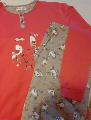 Conjunto pijama pájaros talla XL