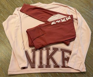 Conjunto Nike: Leggings y Camiseta Rosa/Rojo