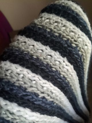 Bufanda de  punto a rayas