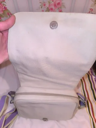 Bolso Piolín infantil beige y morado