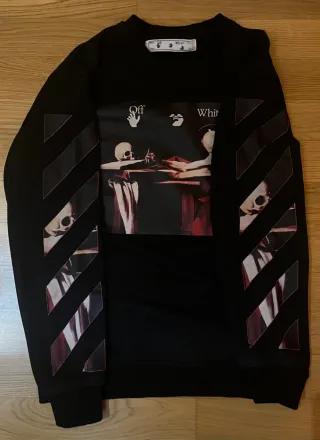 Felpa Off-White x Caravaggio Nera