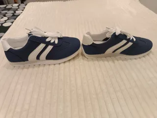 Sneakers sportive donna blu e bianco