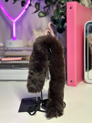 Choker ecopelliccia marrone