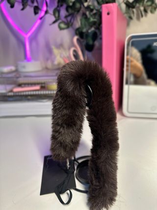 Choker ecopelliccia marrone