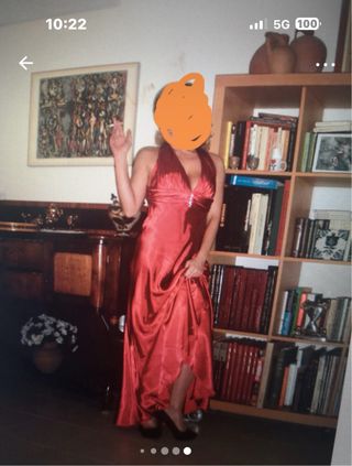 Vestido de fiesta rojo largo