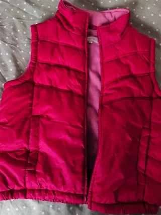 Chaleco acolchado rosa/rojo Talla de 8 a 9 años