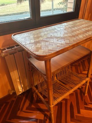 Mueble auxiliar mimbre y bambú